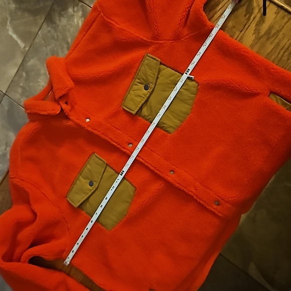 Free Assembly Fleece Shacket Snap Front Shirt - Orange Tan- Men’s Size 3XL - Picture 9 of 10